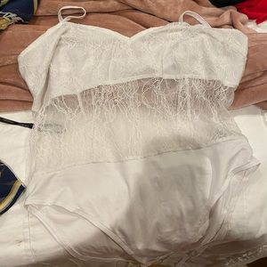 White lace bodysuit